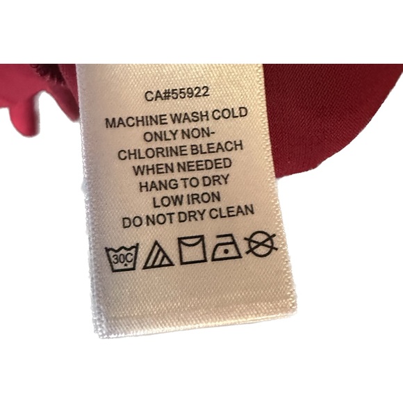 Liz Claiborne Red Dress with Ruching and Ruffles. Sz 6 - Picture 5 of 6